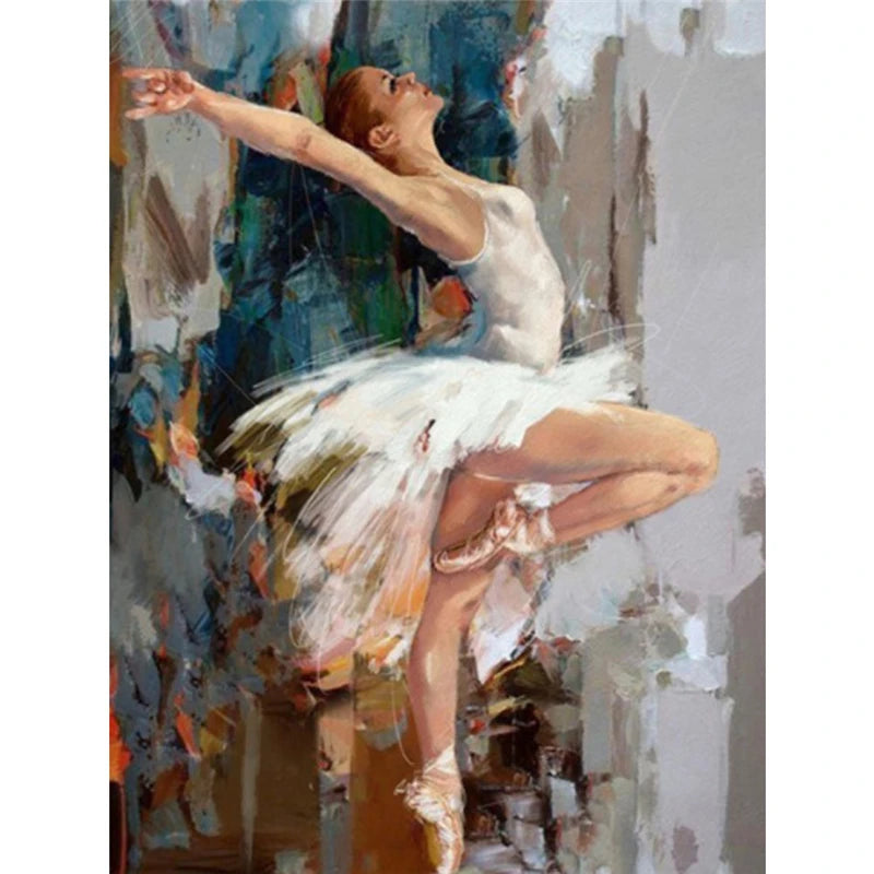 DIY Diamond Painting Ballet Woman, Rhinestone Kit 5D Portrait Picture Mosaic Handmade Art