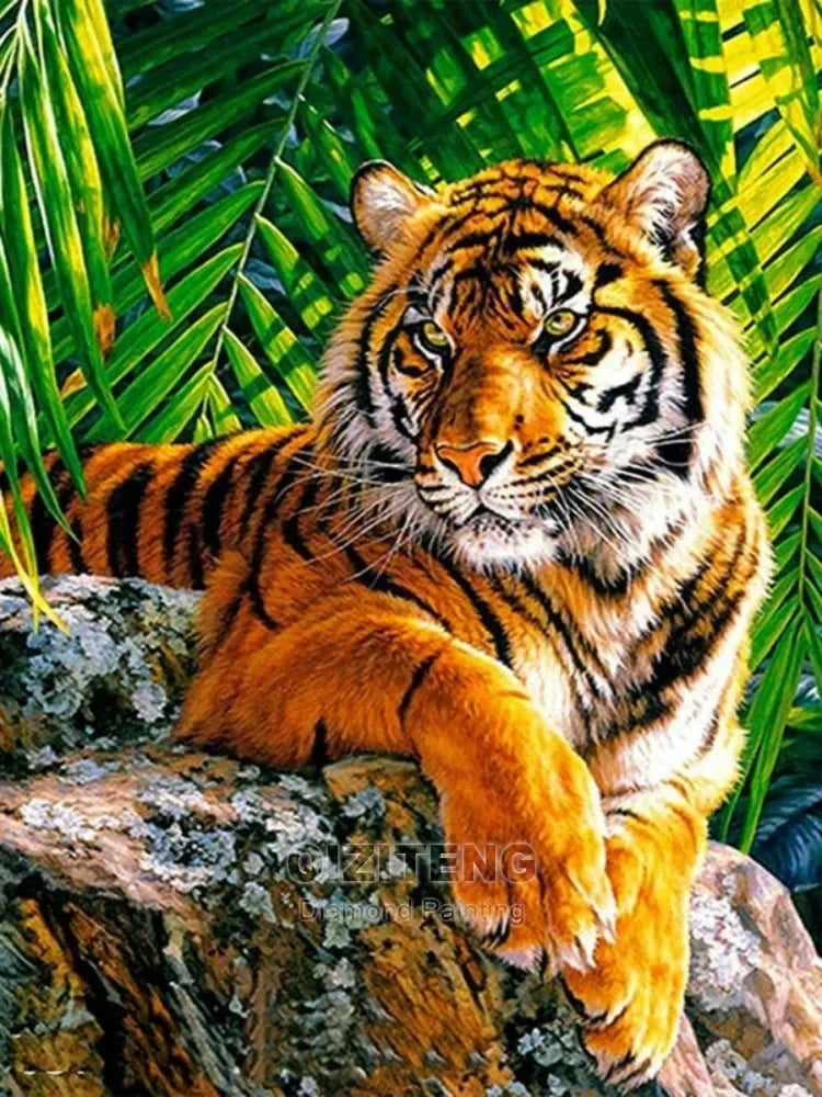 5D DIY Diamond Painting Tiger / Cheetah Full Square / Round Drill