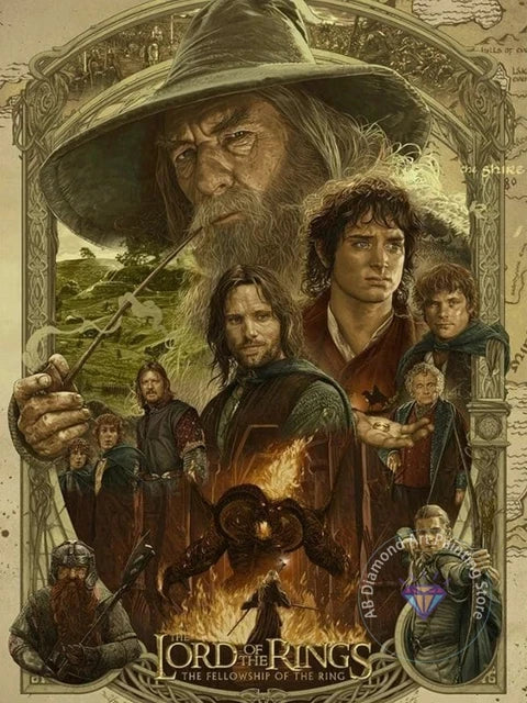 The Lord Of The Rings Diamond Painting Kit, 5D DIY Full Round Drill