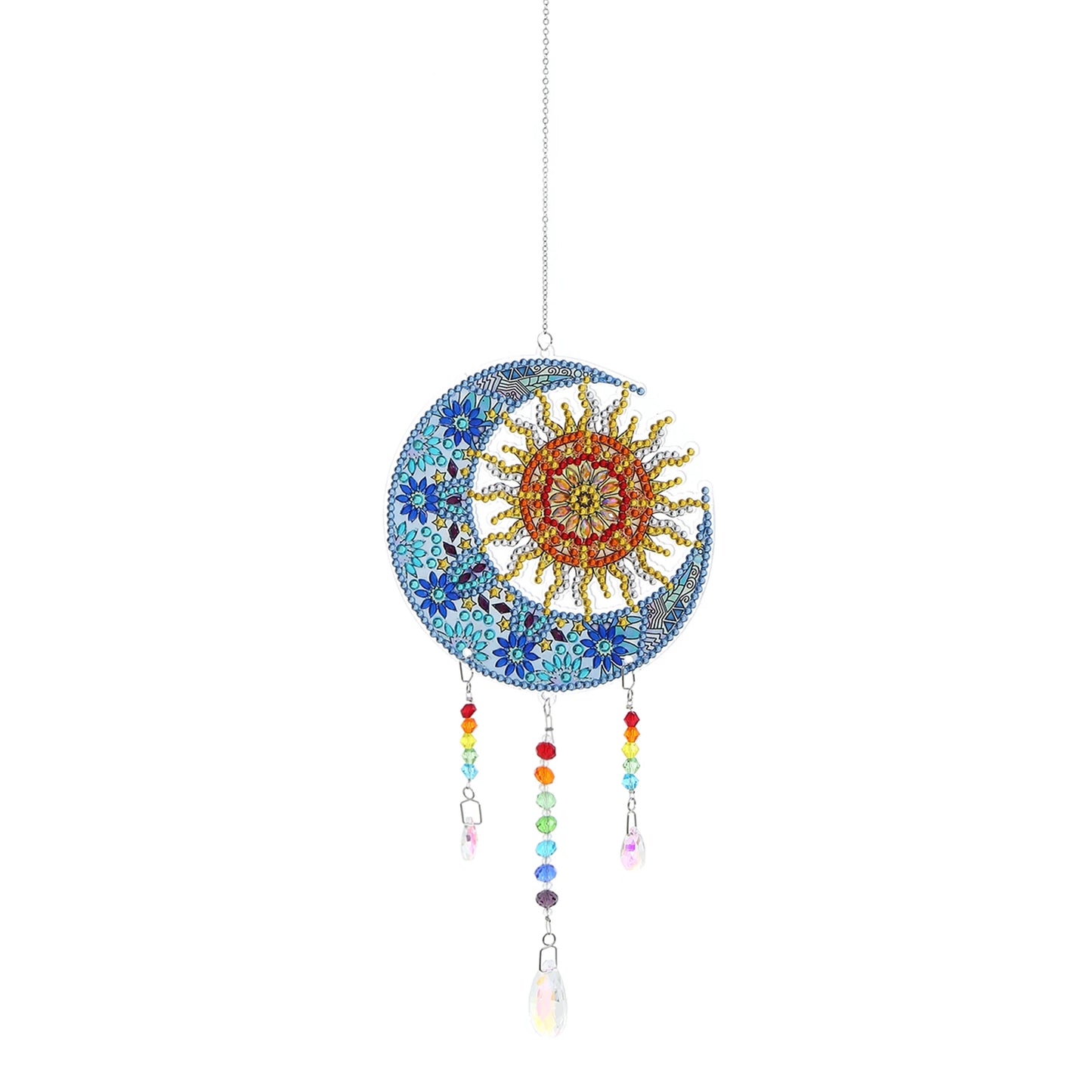 1pc/Set DIY Sun and Moon Diamond Painting Sun Catchers Double Sided Windchimes With Crystal Diamond Art