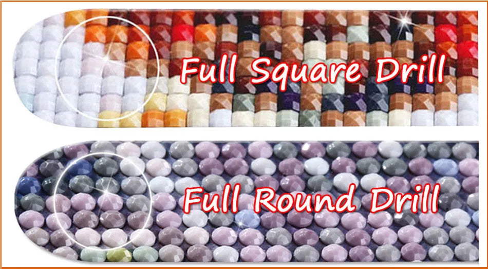 Fullcang Abstract Fantasy Woman W/ Flower Large Size, DIY Diamond Painting Full Square / Round Drill