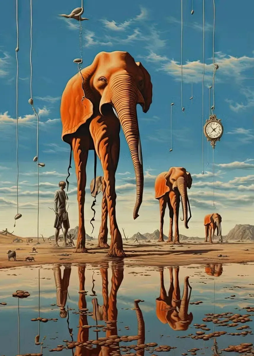Surrealism Wall Art Salvador Dali Painting Print Famous Artwork Poster Diamond Painting Full Square / Round Drill