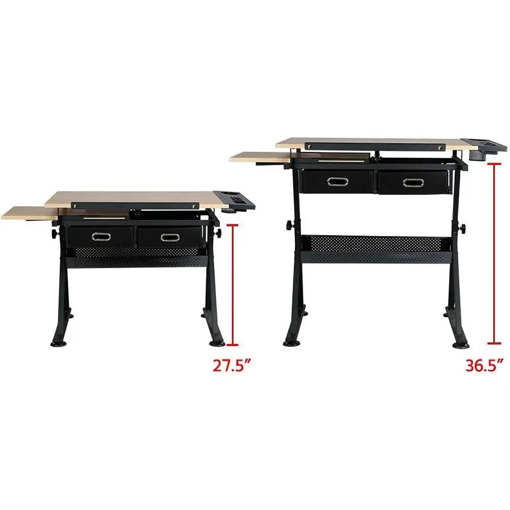 Adjustable Height Drafting Desk for Art, Craft, & Workspaces - Ideal For Artists, Painters, Students, & Adults