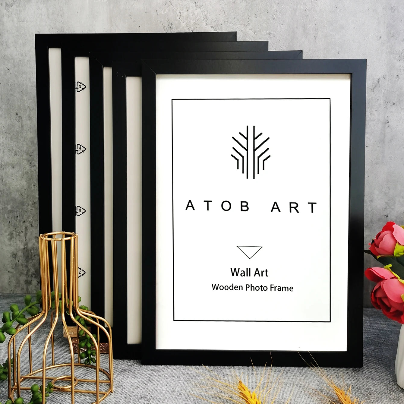 5Pcs Wooden Photo Frames For Picture Wall 10X15 15X20 20X25 A4 Pictures Frame Stand For Pictures