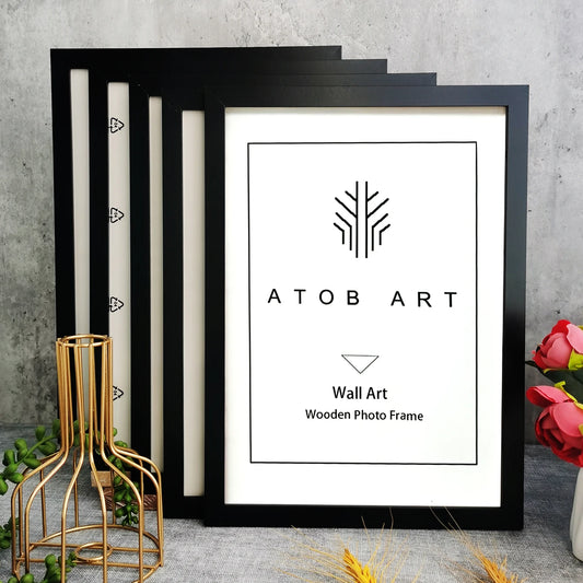 5Pcs Wooden Photo Frames For Picture Wall 10X15 15X20 20X25 A4 Pictures Frame Stand For Pictures