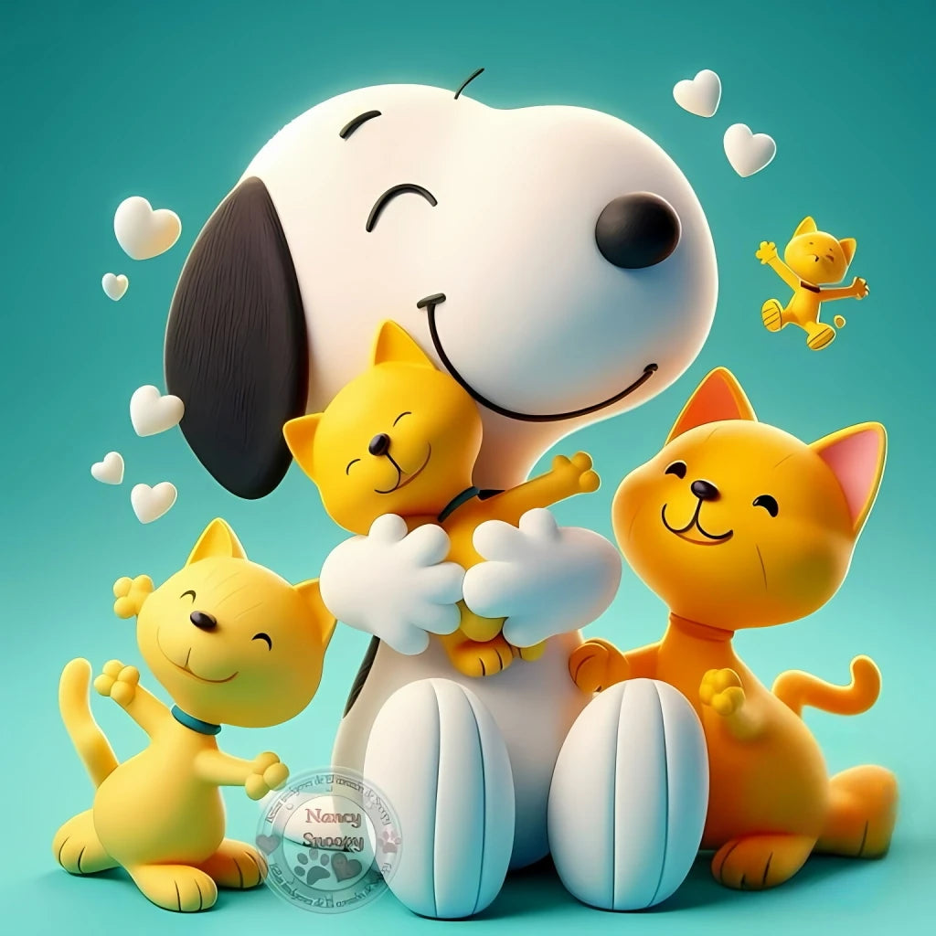 Snoopy Cartoon 5D DIY Art Diamond Round Drills