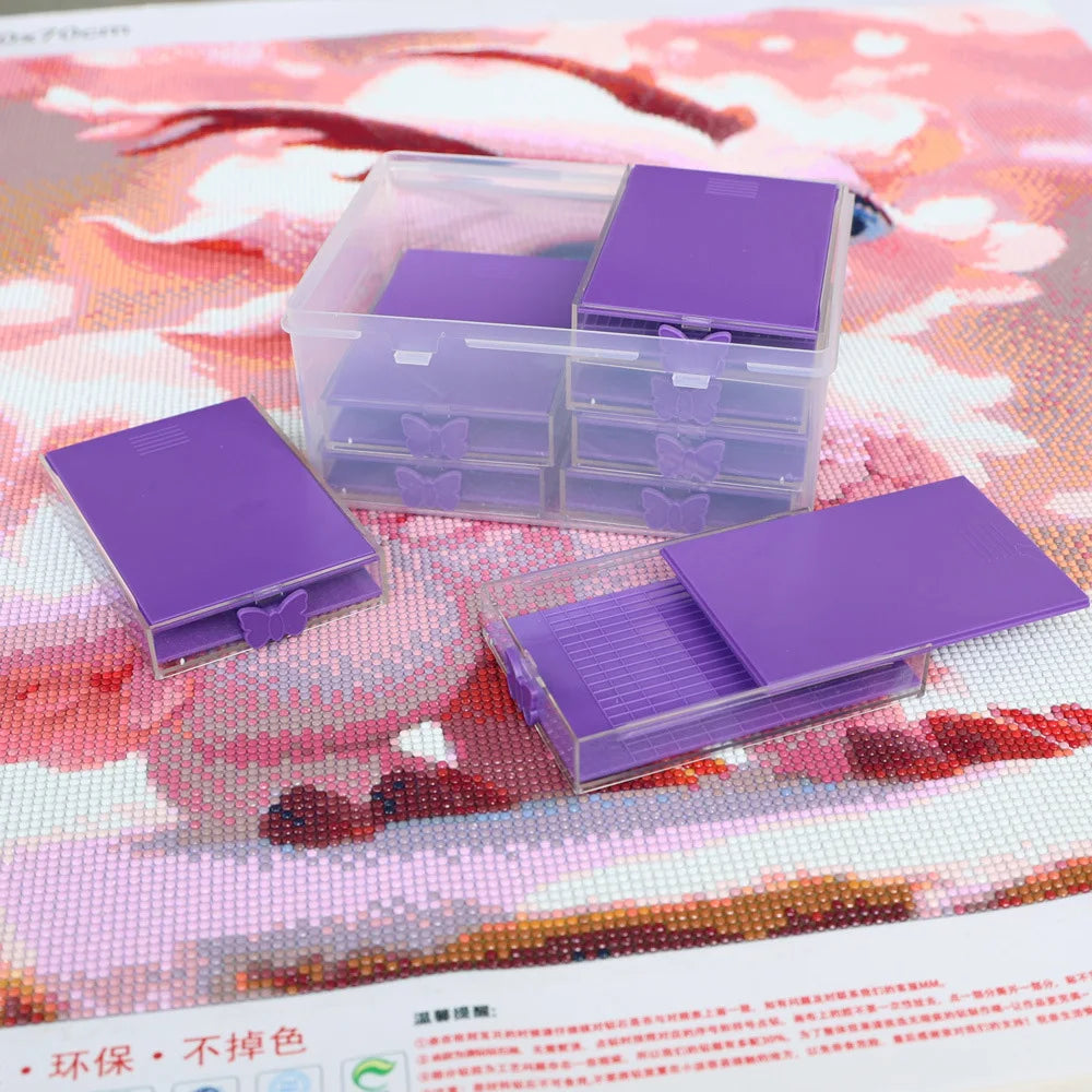 8pcs Diamond Painting Accessories Trays with Lids, 8-in-1 Diamond Art Storage and Diamond Art Trays, Bead Storage & Line-Up