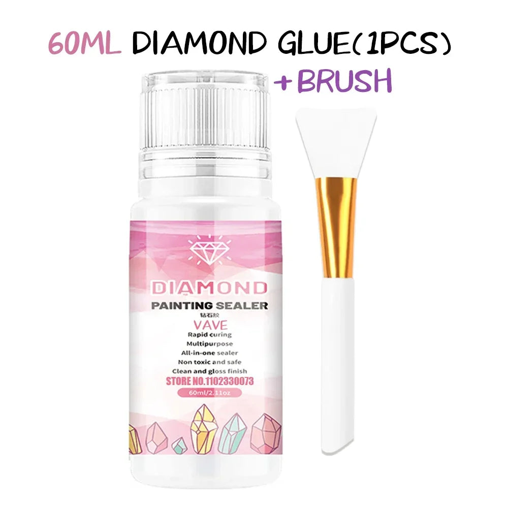 5d Diamond Painting Tools Glue Gel Permanent Hold Shine Effect Accessories