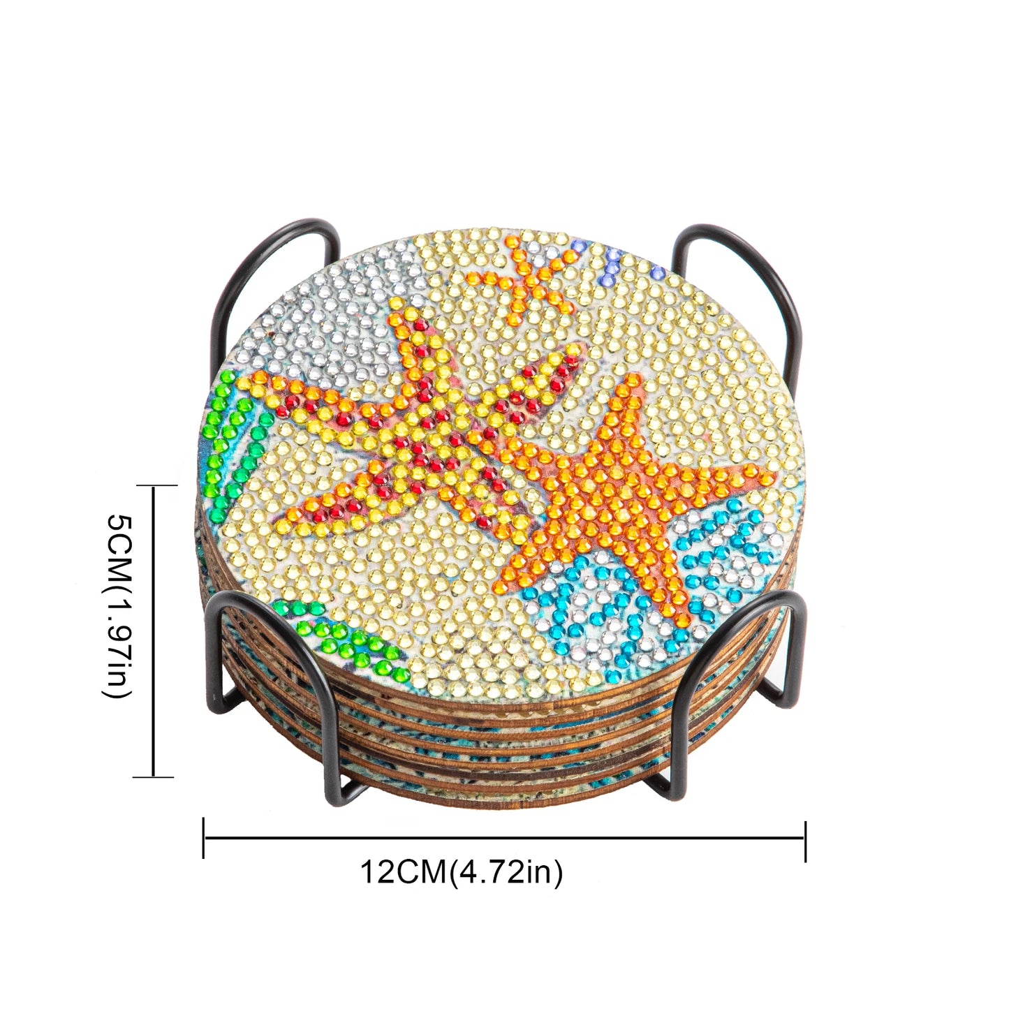GLOBAL 8pcs/Set DIY Diamond Painting Coasters Animal Cup Cushion For Drinks Crystal Rhinestones Diamond Art Coasters