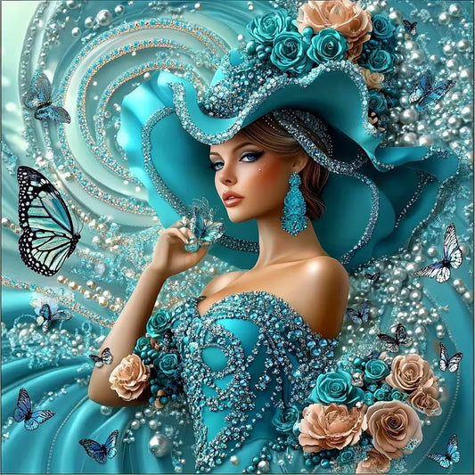 HUACAN DIY Diamond Painting Woman Portrait, Full Square / Round Drill