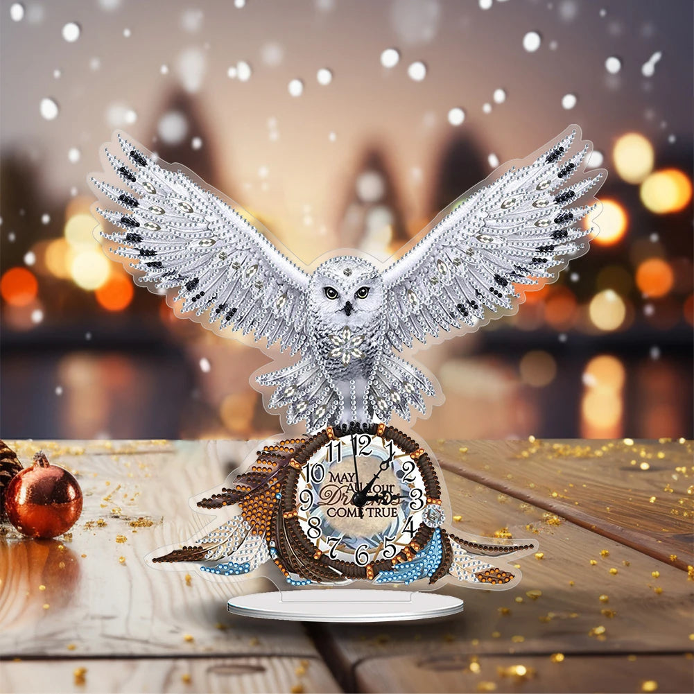 Acrylic Special Shaped Animal Flower, DIY Diamond Glitter Art Clock
