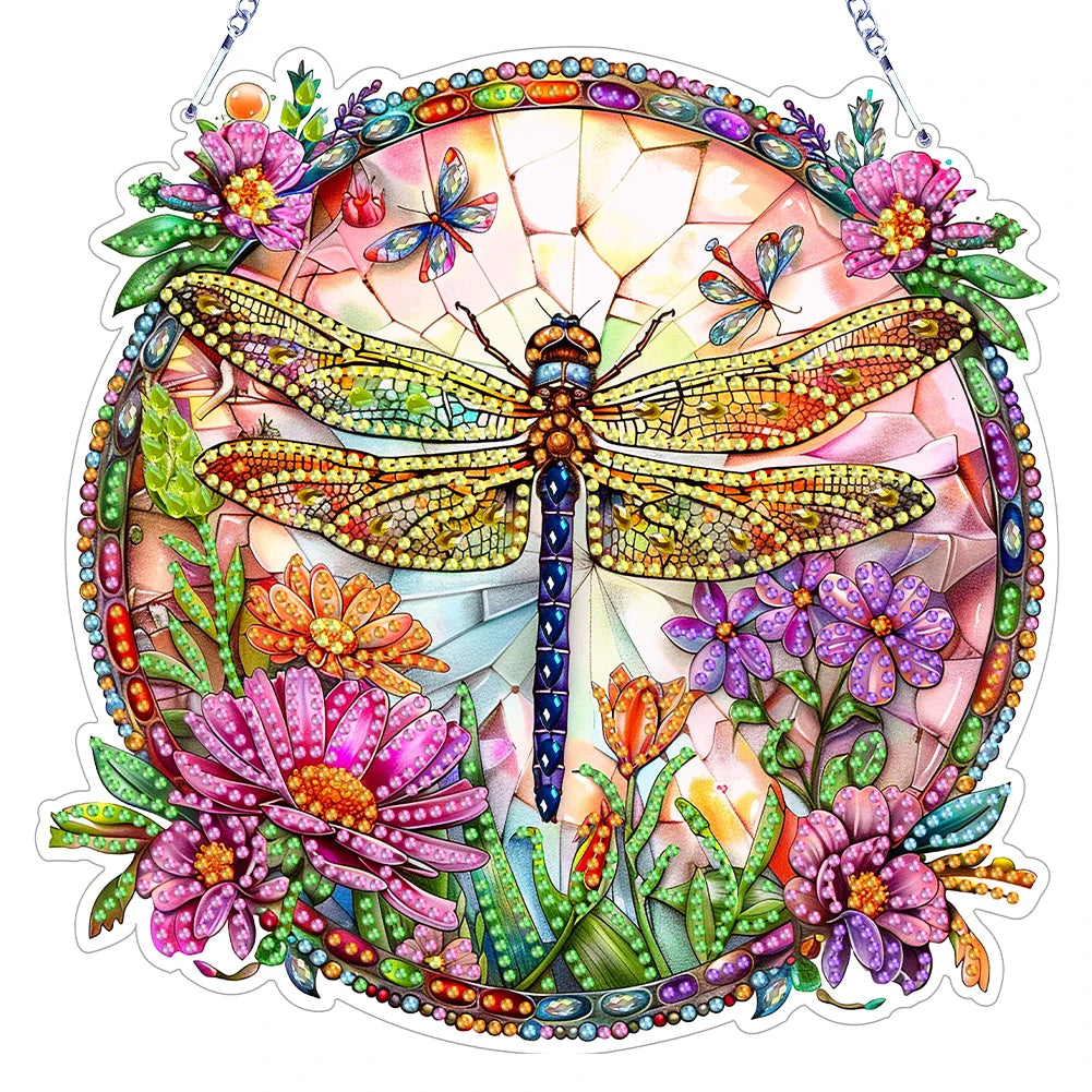 Double Sided Special Shaped Cute Animal Rhinestone Diamond Art Window Pendants, DIY Diamond Painting Hanging Ornament For Adults