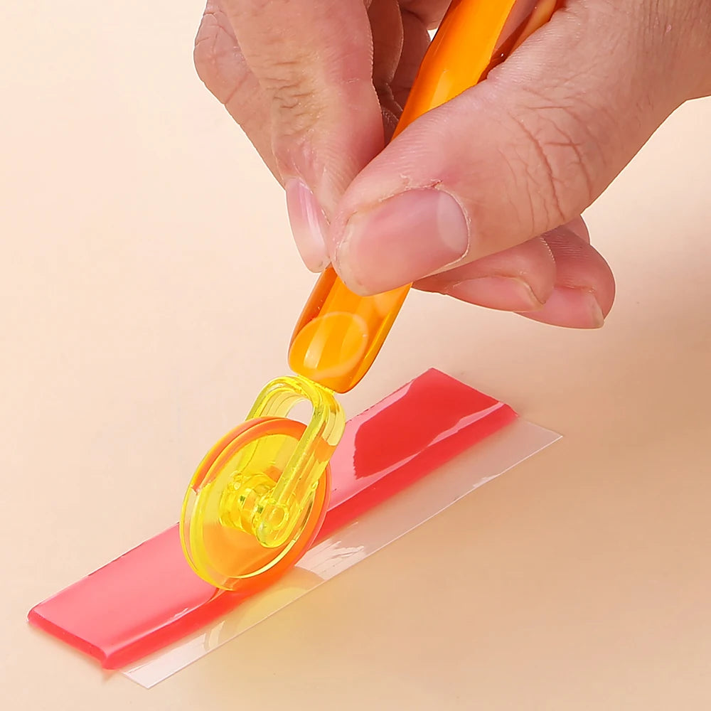 HOMFUN 7 pcs/ Set Colorful Diamond Painting Drill Pen Roller, Scroll Wheel Head Tip Point Glue Wax Mud Clay Embroidery Accessories