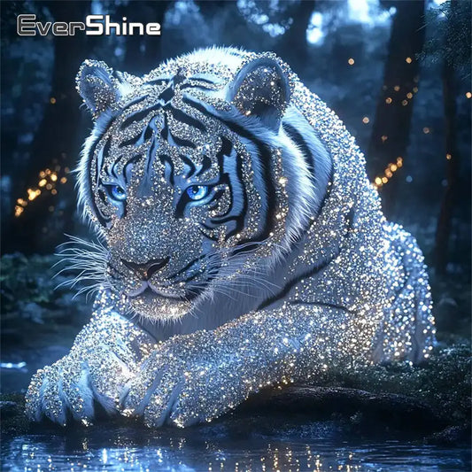 Evershine Diamond Tiger Painting DIY Full Square / Round Drill