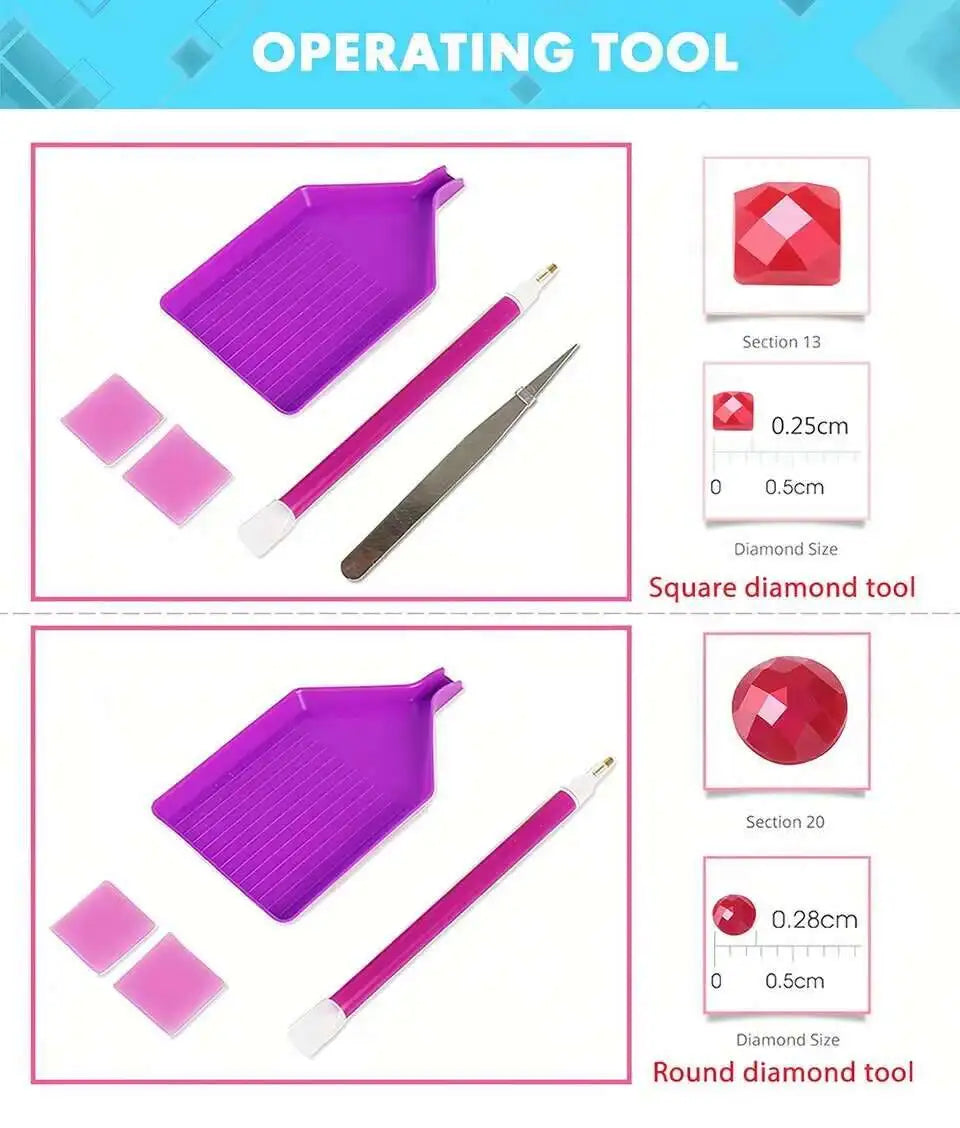Huacan 5D Diamond Painting Woman Umbrella DIY Art Full Square / Round Drill