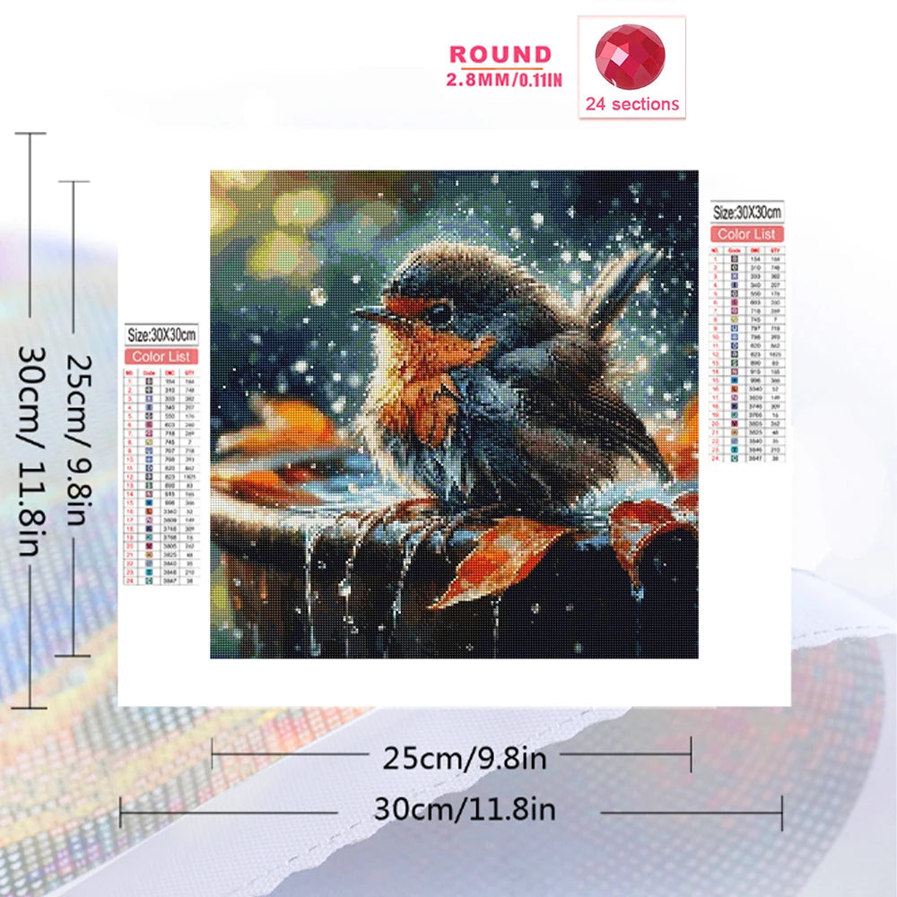 Momoart New Arrival Diamond Embroidery Bird Animal Painting DIY Diamond Mosaic Picture of Rhinestones Decor for Home Child Hobby