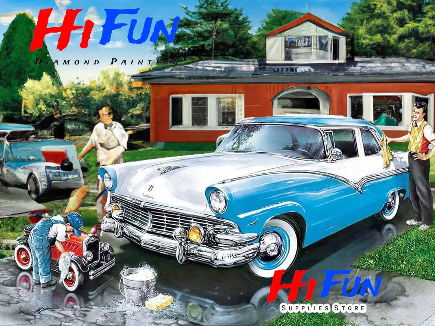 Vintage Classic Cars Diamond Painting, Square / Round Drill Diamond Art Kits, Automotive Art
