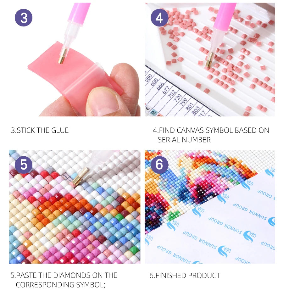 DIY Diamond Painting 5D Full Square / Round Rhinestone