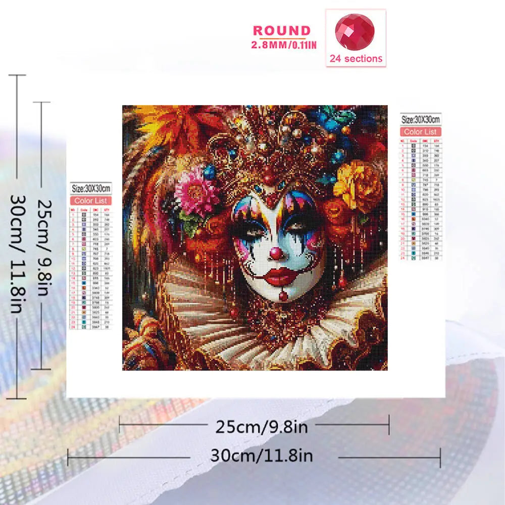 Momoart DIY Diamond Mosaic Joker Portrait Full Square / Round Drill