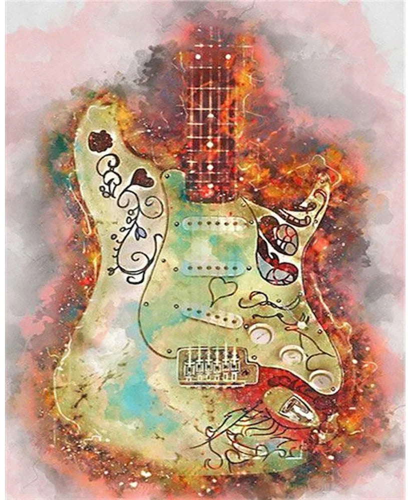 Guitar Full Round Diamond 5D DIY Painting