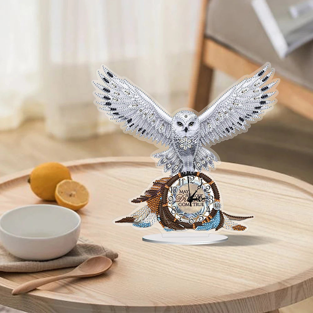 Acrylic Special Shaped Animal Flower, DIY Diamond Glitter Art Clock