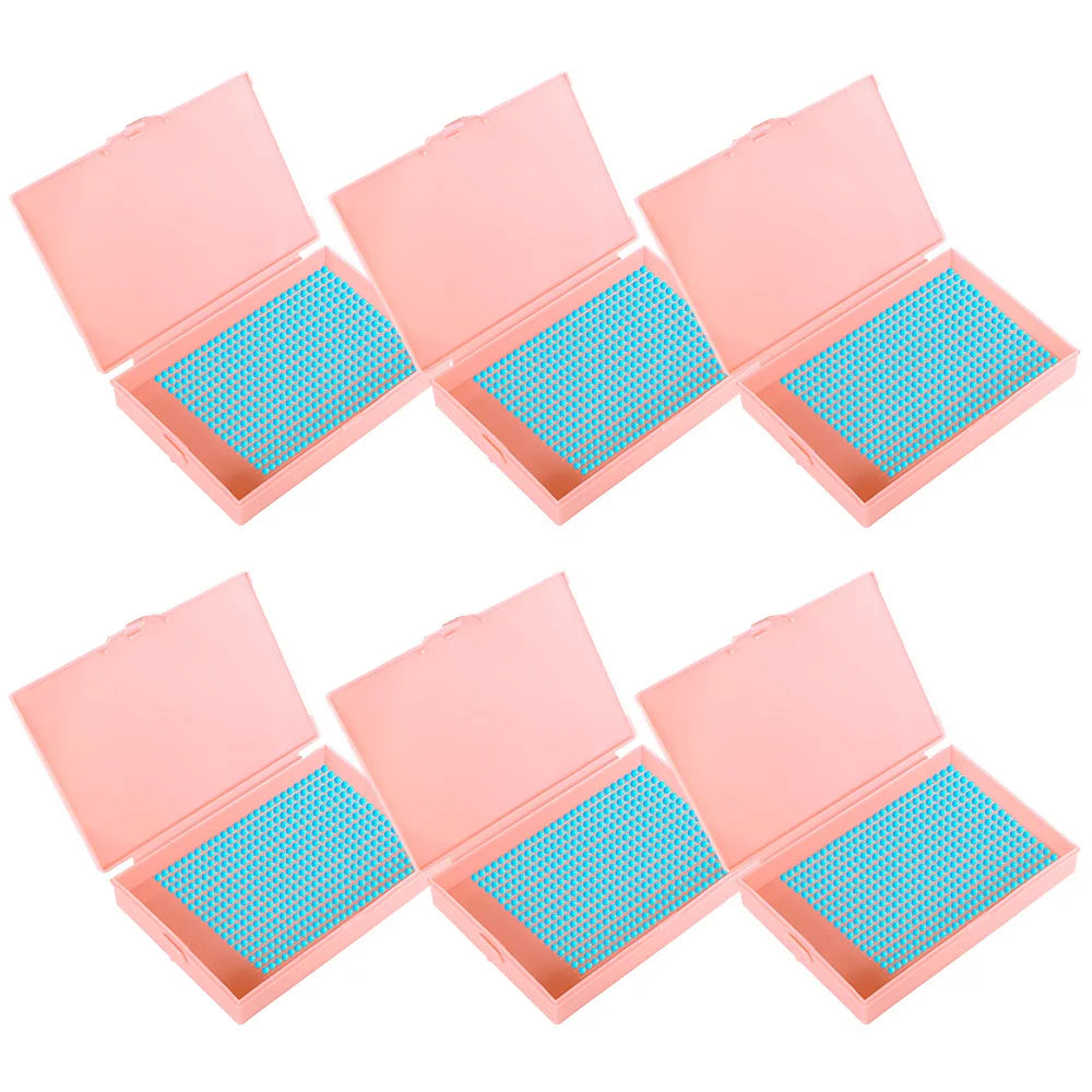 6pcs/ Set New 2 In 1 Diamond Art Tray Storage Box, Diamond Painting Tools Accessies, Storage Box For DIY Crafts