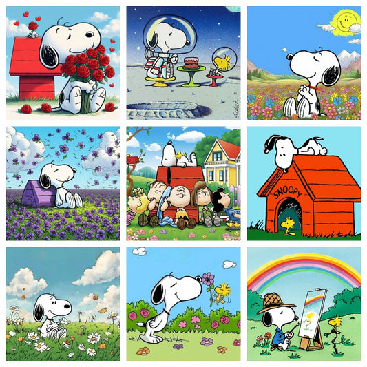 Cartoon Comics Snoopy Diamond Painting DIY Full Round Drill