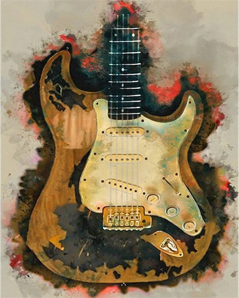 Guitar Full Round Diamond 5D DIY Painting