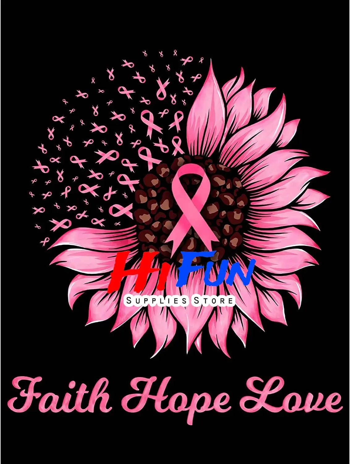 Diamond Painting Pink Breast Cancer Awareness Ribbon 5D DIY Diamond Full Square / Round Drill