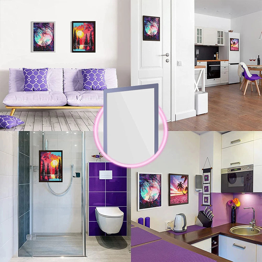 3pcs Magnetic Diamond Painting Frames Set 30x40/30x30cm 2 Sizes Self-Adhesive for Diamond Art Embroidery Photos Posters