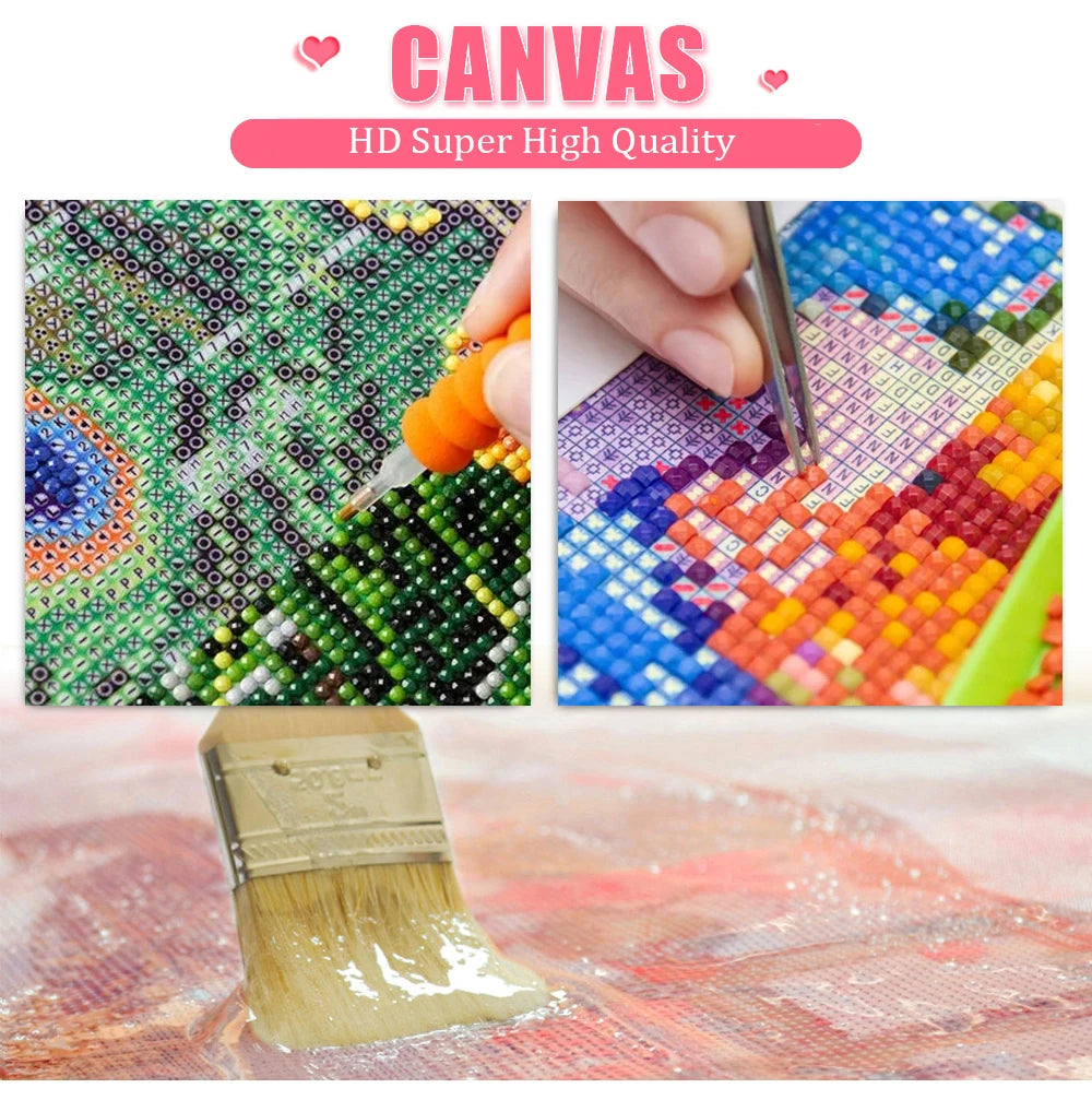 5D DIY Diamond Painting Kit Mushroom, Butterfly, Frog