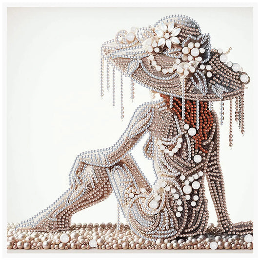 Special Shape Diamond Art Pearl Queen