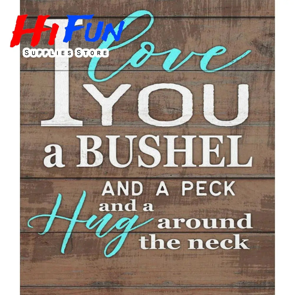 5D Diamond Painting Full Square / Round Family Poster Heart Text Love