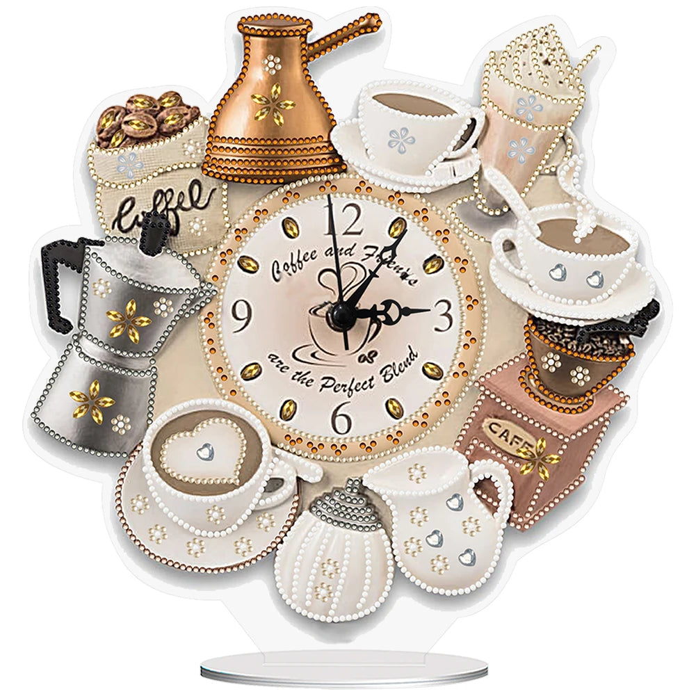 Acrylic Special Shaped Animal Flower, DIY Diamond Glitter Art Clock