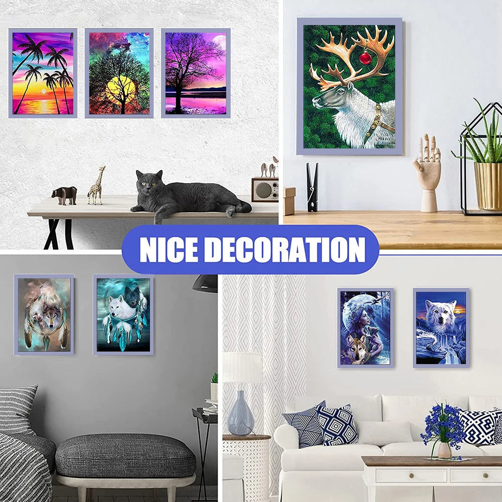 3pcs Magnetic Diamond Painting Frames Set 30x40/30x30cm 2 Sizes Self-Adhesive for Diamond Art Embroidery Photos Posters