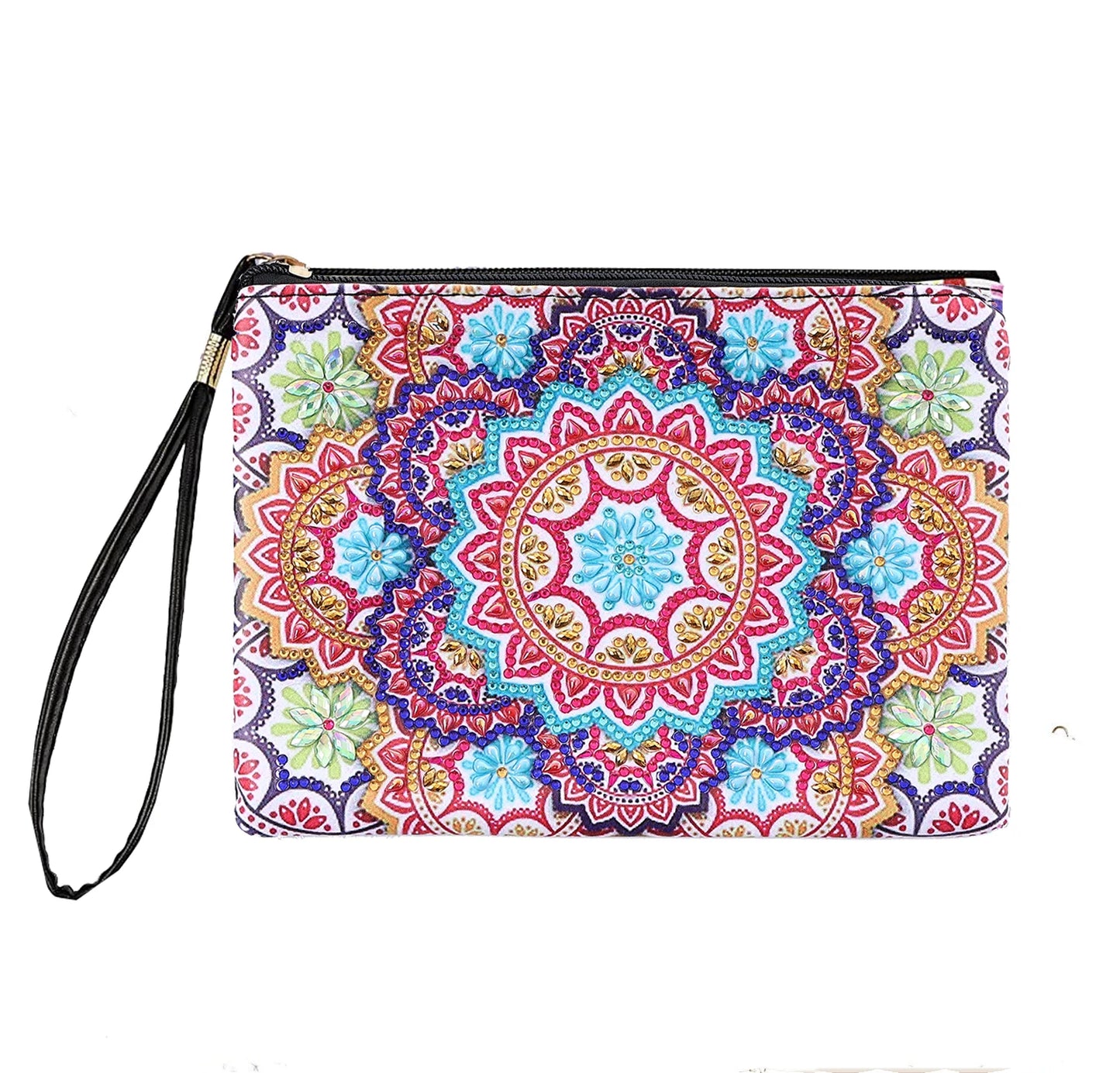 1pc DIY Purses Diamond Painting Mandala Kits for Adults One Sided Drill PU Leather Handbags Cactus Diamond Art Purses for Women