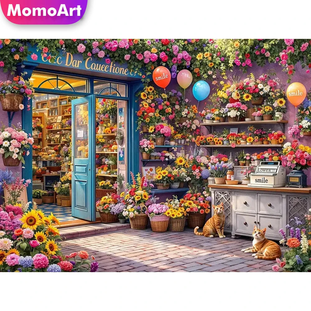 Flower Shop Mosaic Square/Round DIY Diamond Painting