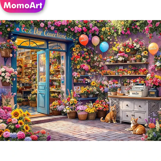 Flower Shop Mosaic Square/Round DIY Diamond Painting
