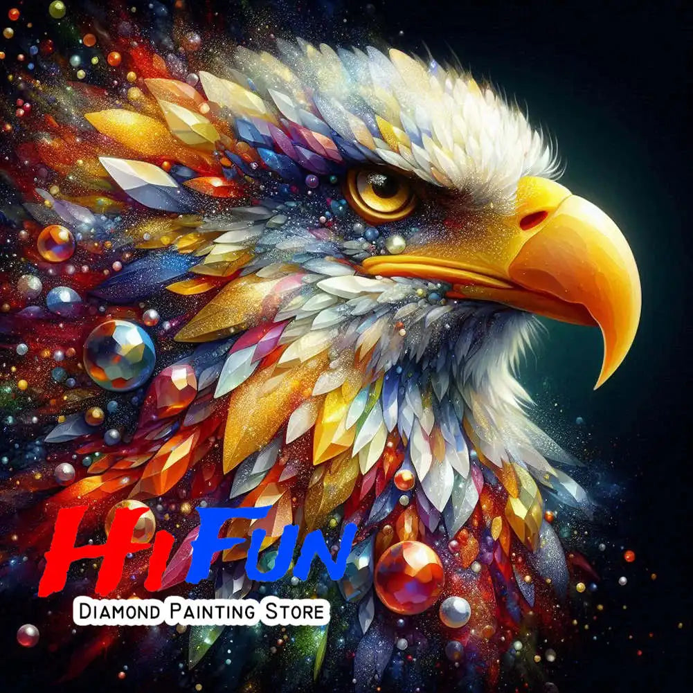 USA Red White Blue Eagle Flag, DIY Diamond Painting Kits Statue of Liberty, Square/Round Drills