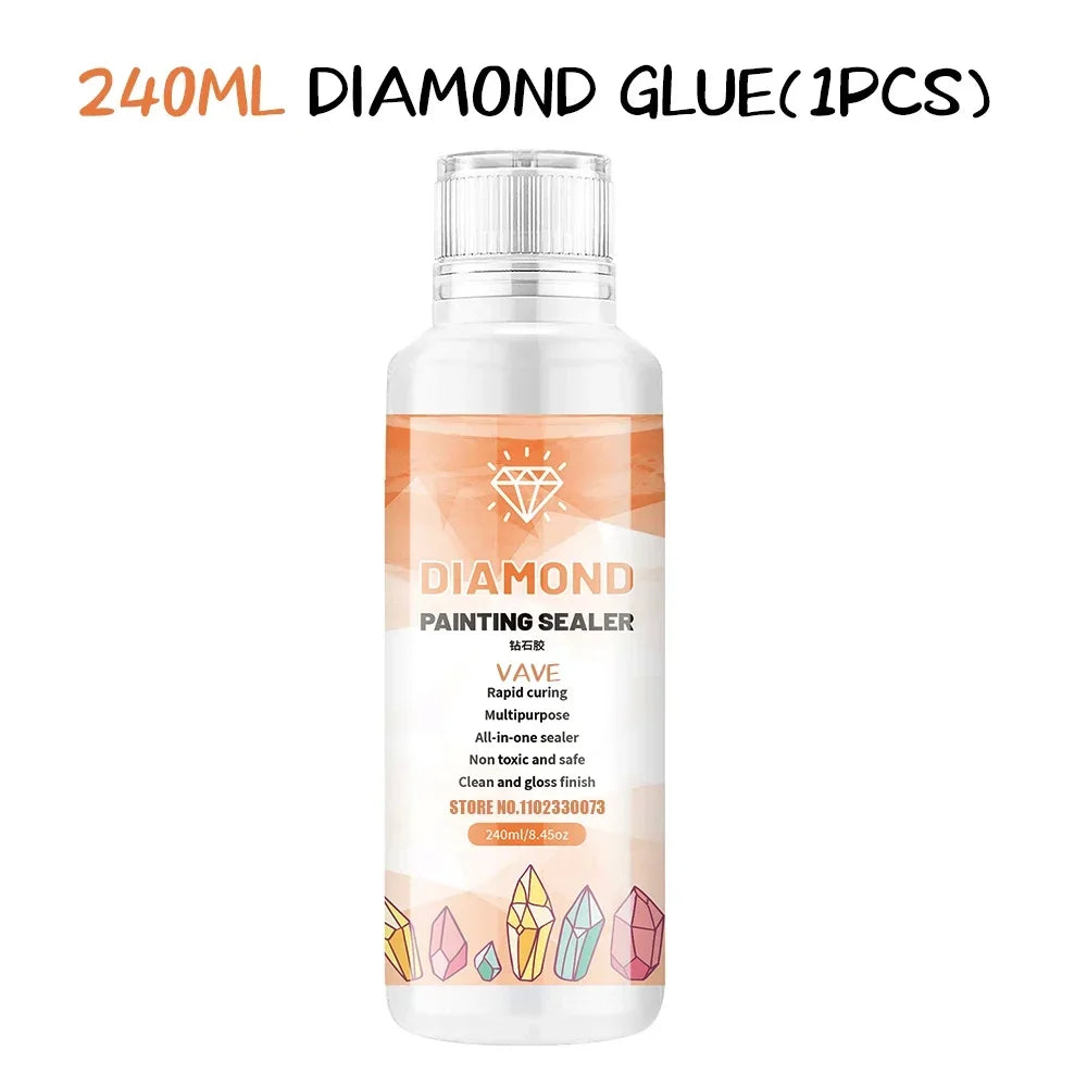 5d Diamond Painting Tools Glue Gel Permanent Hold Shine Effect Accessories