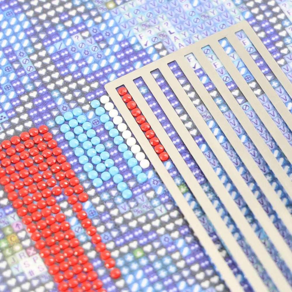Diamond Painting Ruler DIY Diamond Pasted Drawing Ruler for Quick Spot Fix Alignment Tool, Choose Square or Round Ruler