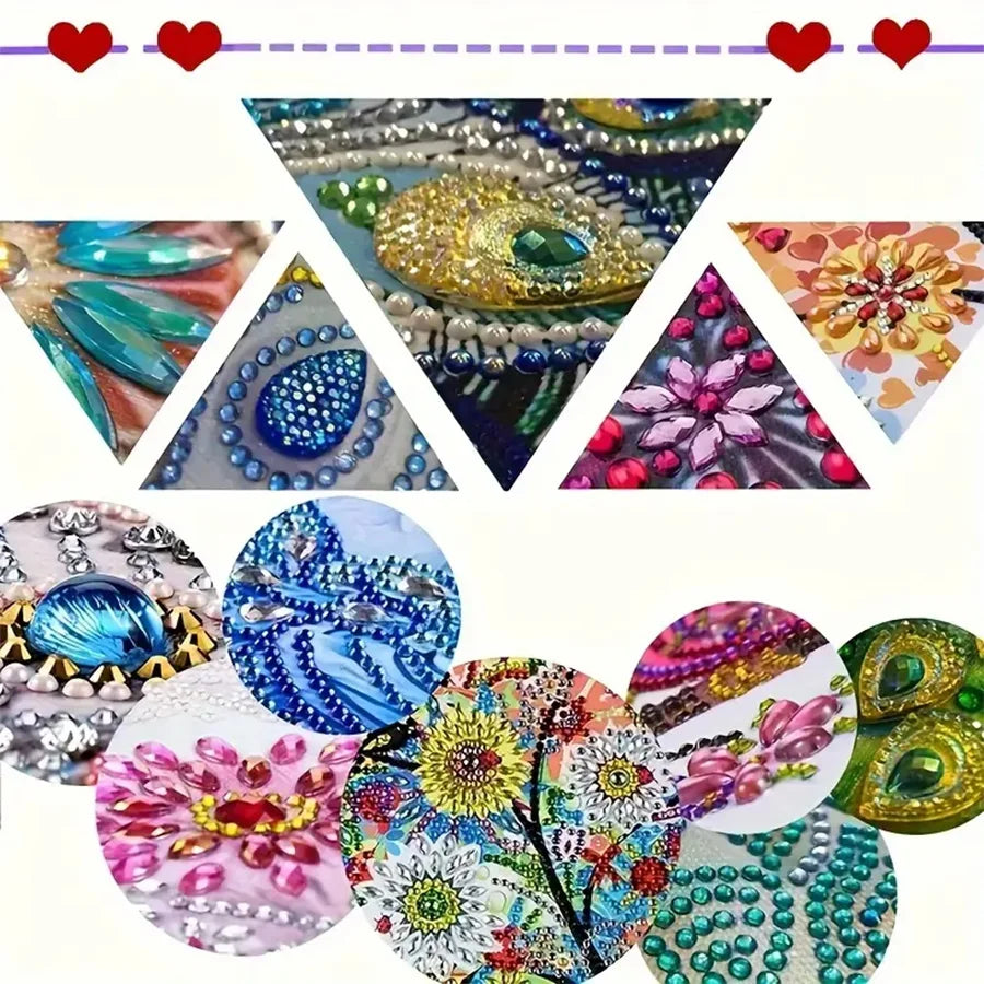 1pc 5D DIY Artificial Irregular Diamonds Painting Set For Adults Beginners, Pattern Rhinestones Art For Home Wall Decoration