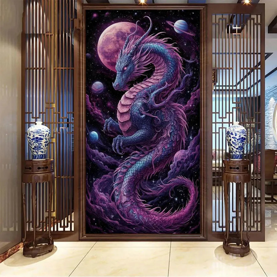 Dragon Picture Large Size DIY Diamond Art Painting Full Square / Round Drill