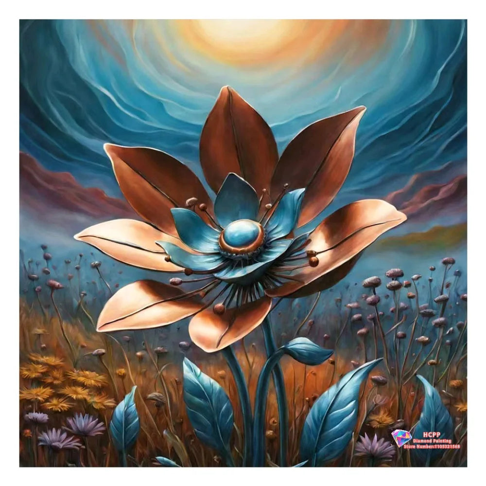 Landscape Flowers Diamond Painting Kit Square / Round Diamond 5D DIY