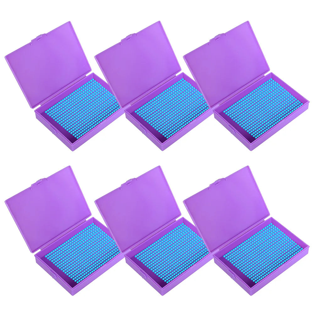 6pcs/ Set New 2 In 1 Diamond Art Tray Storage Box, Diamond Painting Tools Accessies, Storage Box For DIY Crafts