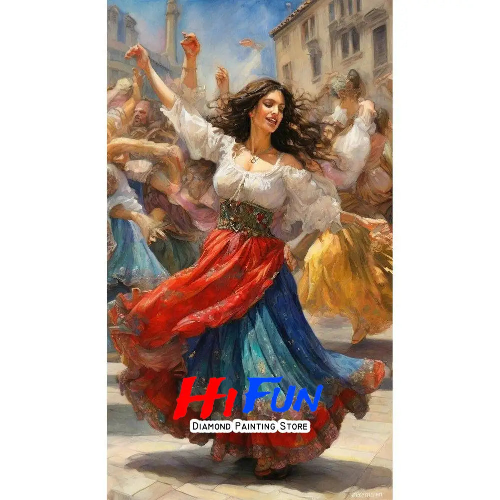 DIY Diamond Painting Mosaic Flamenco Dancer Full Square/Round Drill