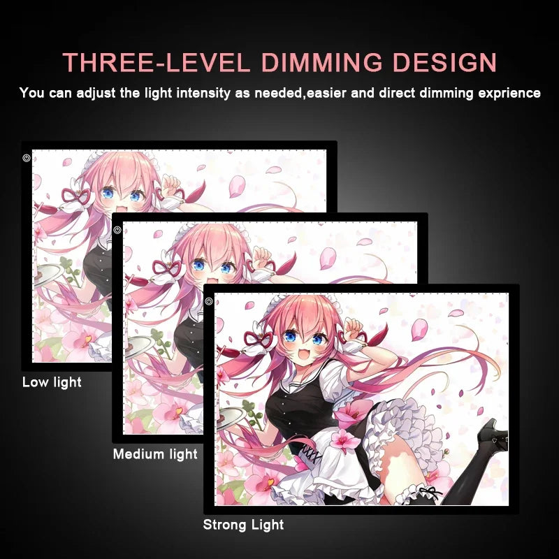 A4/A3 Drawing Tablet Wacom Digital Graphic Tablet LED Diamond Painting Light Pad Board, Portable Board