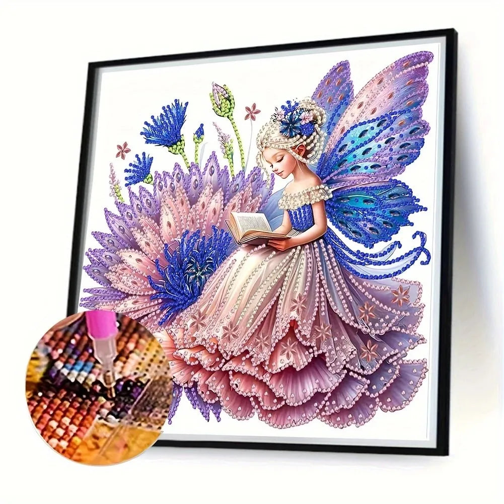 Fairy Diamond Painting Set - DIY Handicraft Set With Unique Shaped Crystals