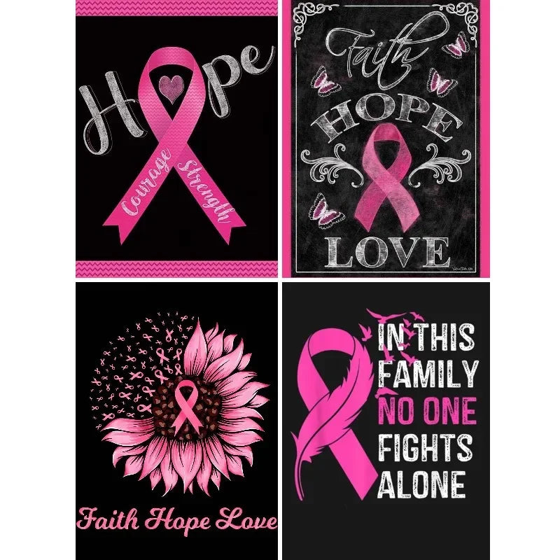 Diamond Painting Pink Breast Cancer Awareness Ribbon 5D DIY Diamond Full Square / Round Drill