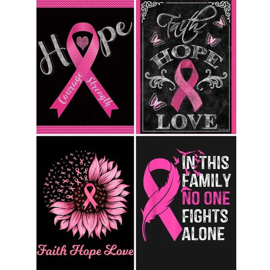 Diamond Painting Pink Breast Cancer Awareness Ribbon 5D DIY Diamond Full Square / Round Drill